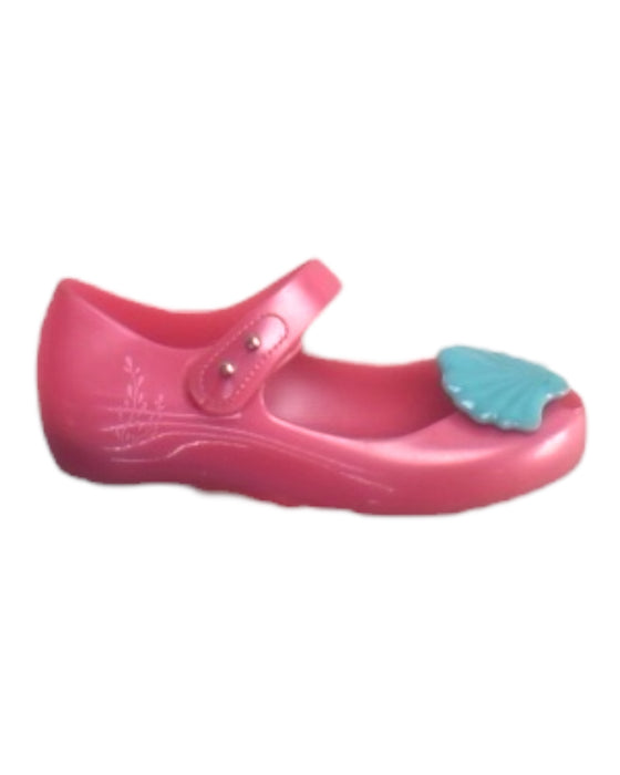 A Pink Flats from Mini Melissa Disney in size 5T for girl. (Front View)