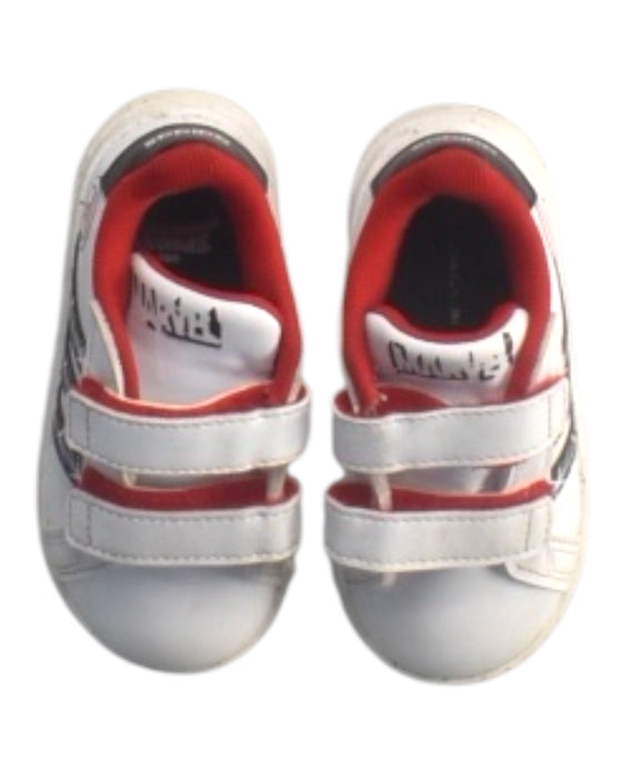 A White Sneakers from Adidas in size 18-24M for boy. (Back View)