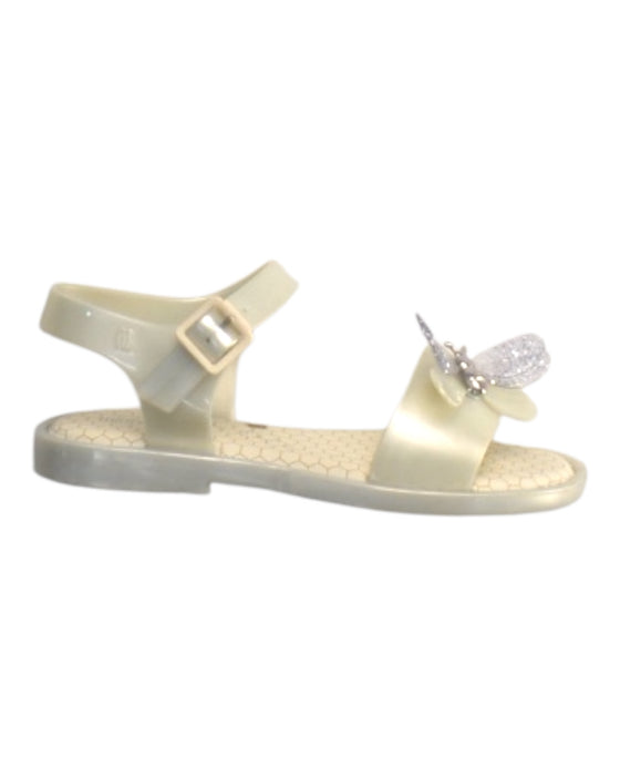 A Beige Sandals from Mini Melissa in size 7Y for girl. (Front View)