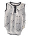 A White Sleeveless Bodysuits from Le Petit Society in size 0-3M for boy. (Front View)