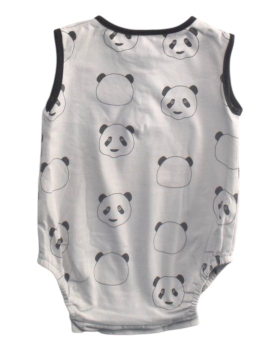 A White Sleeveless Bodysuits from Le Petit Society in size 0-3M for boy. (Back View)