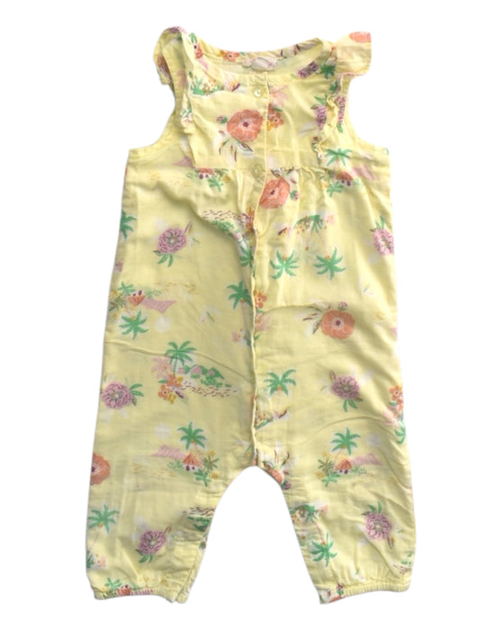 A Yellow Sleeveless Rompers from Du Pareil au même in size 6-12M for girl. (Front View)
