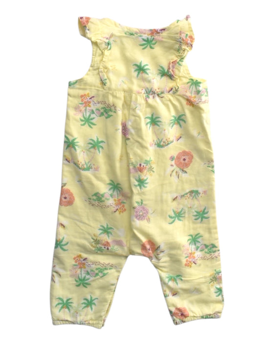A Yellow Sleeveless Rompers from Du Pareil au même in size 6-12M for girl. (Back View)