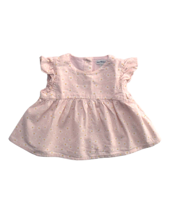 A Pink Sleeveless Dresses from Vertbaudet in size 6-12M for girl. (Front View)