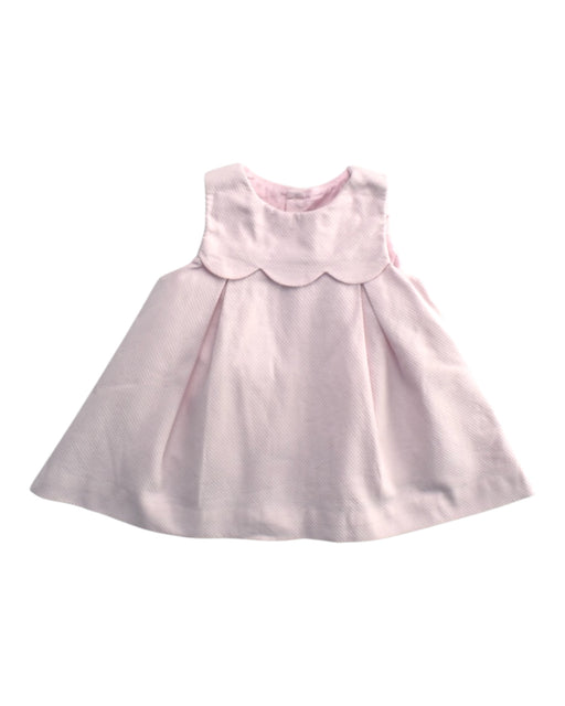 A Pink Sleeveless Dresses from Jacadi in size 3-6M for girl. (Front View)
