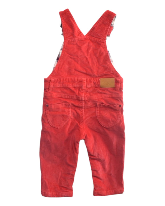 A Red Long Overalls from Cadet Rousselle in size 6-12M for boy. (Back View)