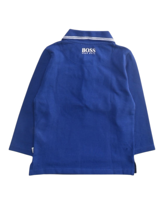 A Blue Long Sleeve Polos from Hugo Boss in size 2T for boy. (Back View)