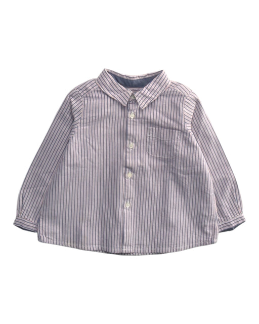 A Blue Long Sleeve Shirts from Bonpoint in size 12-18M for boy. (Front View)
