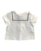 A White Short Sleeve Tops from Jacadi in size 3-6M for girl. (Front View)