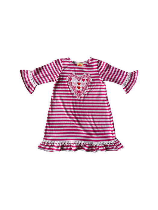 A Pink Long Sleeve Dresses from Southern Sunshine in size 4T for girl. (Front View)