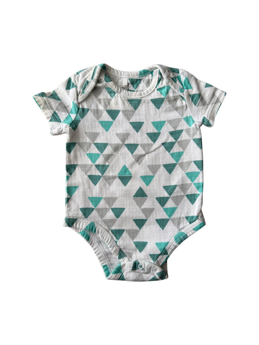 A White Short Sleeve Bodysuits from Aden & Anais in size 0-3M for boy. (Front View)