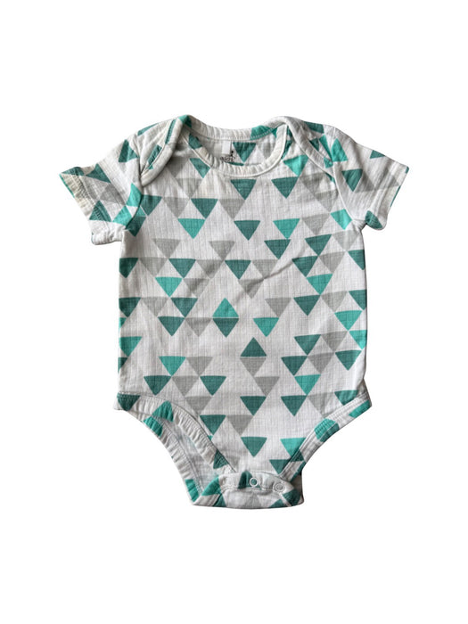 A White Short Sleeve Bodysuits from Aden & Anais in size 0-3M for boy. (Front View)