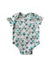 A White Short Sleeve Bodysuits from Aden & Anais in size 0-3M for boy. (Front View)