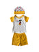 A Yellow Shorts Sets from Retykle in size 0-3M for boy. (Front View)
