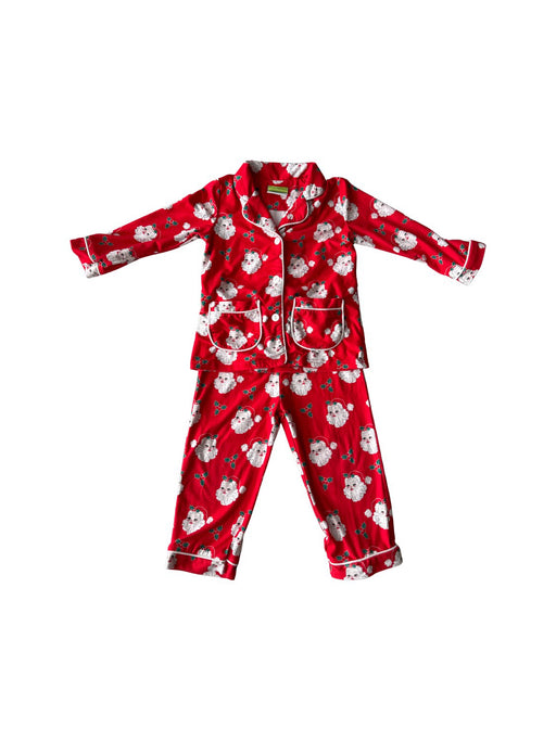 A Red Pyjama Sets from Classic Whimsy in size 2T for girl. (Front View)
