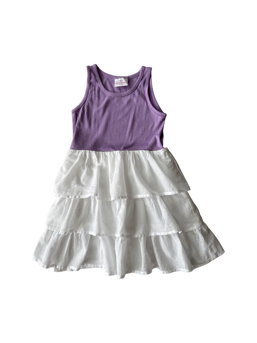 A Purple Sleeveless Dresses from Hanna Andersson in size 5T for girl. (Front View)