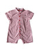 A Red Short Sleeve Rompers from Château de Sable in size 6-12M for boy. (Front View)