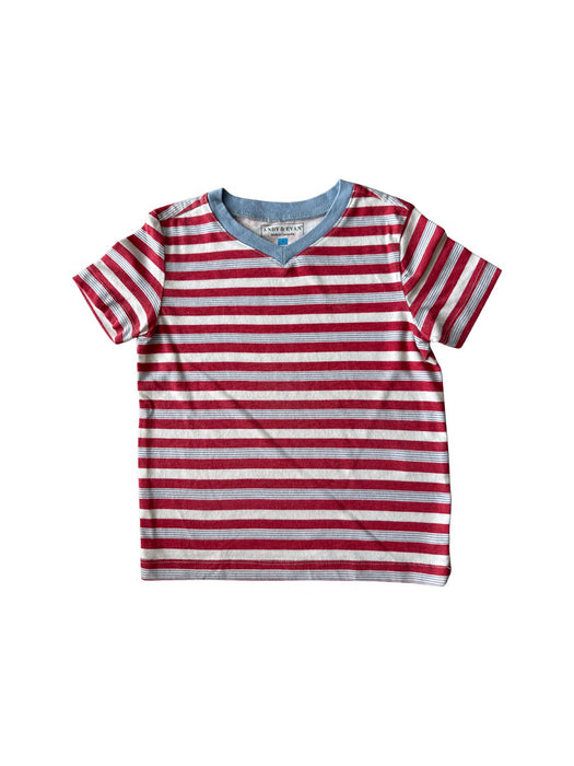 A Red Short Sleeve T Shirts from Andy & Evan in size 4T for boy. (Front View)
