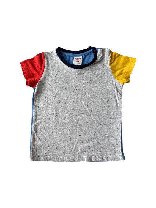 A Grey Short Sleeve T Shirts from Seed in size 6-12M for boy. (Front View)