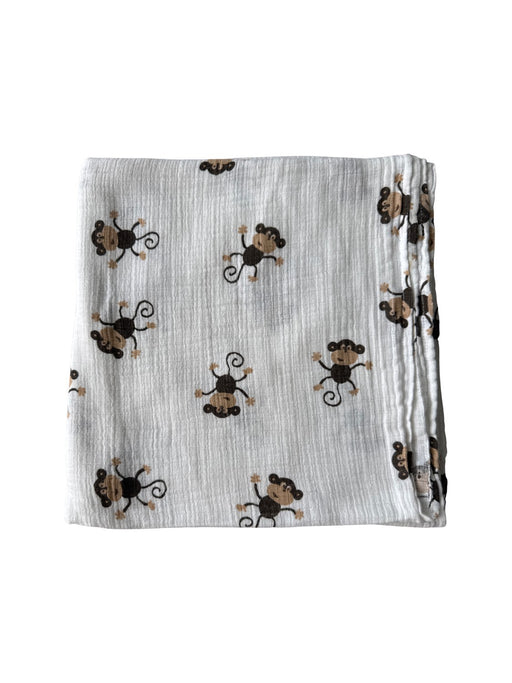 A White Swaddles from Aden & Anais in size O/S for neutral. (Front View)