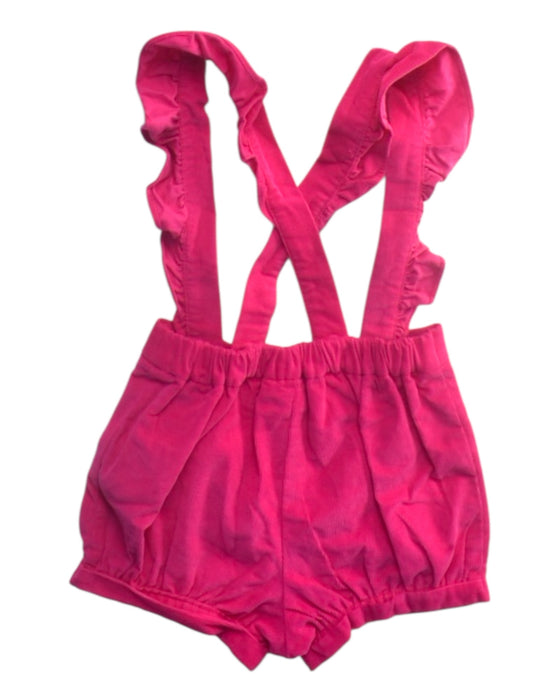 A Pink Overall Shorts from Jacadi in size 2T for girl. (Back View)