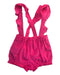 A Pink Overall Shorts from Jacadi in size 2T for girl. (Back View)
