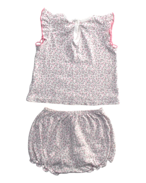 A Pink Shorts Sets from Petit Bateau in size 12-18M for girl. (Back View)