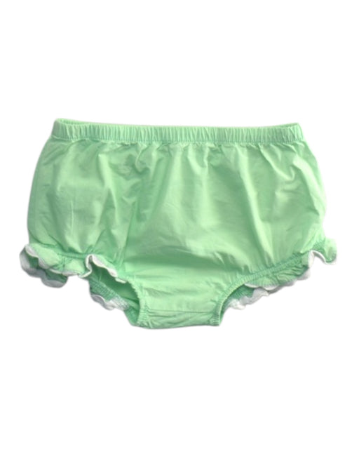 A Green Bloomers from Seed in size 12-18M for girl. (Front View)