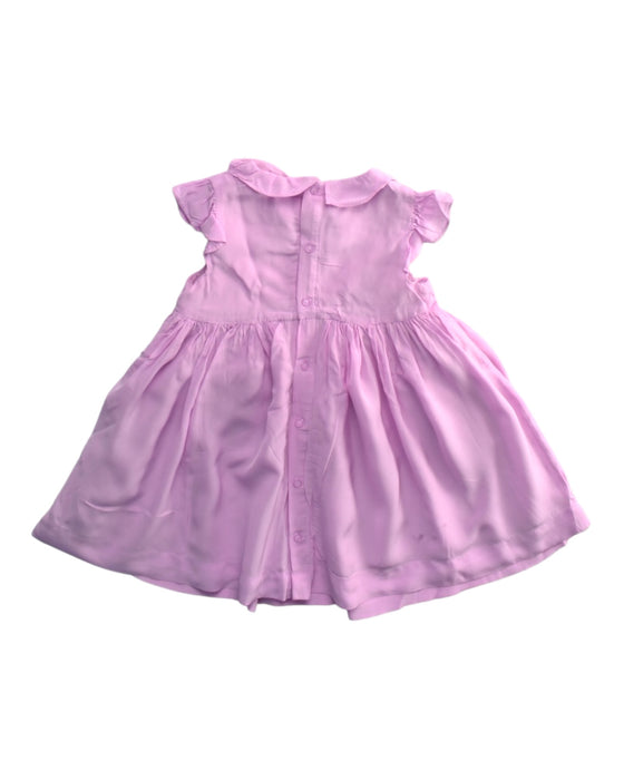 A Pink Sleeveless Dresses from Petit Bateau in size 12-18M for girl. (Back View)