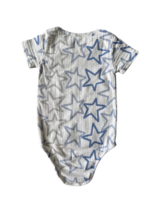 A Blue Short Sleeve Bodysuits from Aden & Anais in size 0-3M for boy. (Back View)