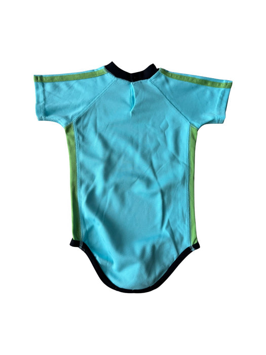 A Blue Short Sleeve Bodysuits from i play in size 12-18M for boy. (Back View)