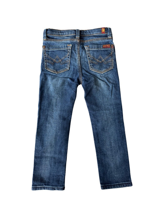 A Blue Jeans from 7 For All Mankind in size 4T for neutral. (Back View)
