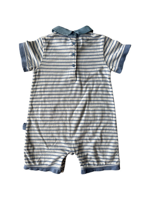 A Blue Short Sleeve Rompers from Château de Sable in size 6-12M for boy. (Back View)