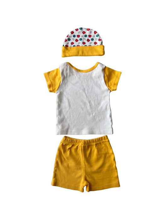 A Yellow Shorts Sets from Retykle in size 0-3M for boy. (Back View)