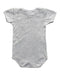 A Grey Short Sleeve Bodysuits from Petit Bateau in size 0-3M for girl. (Back View)