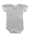 A Grey Short Sleeve Bodysuits from Petit Bateau in size 0-3M for girl. (Back View)