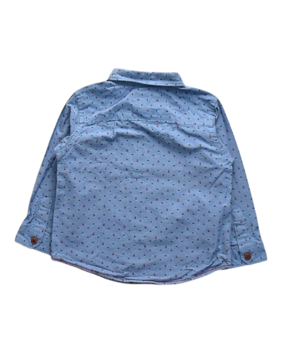 A Blue Long Sleeve Shirts from Mothercare in size 6-12M for boy. (Back View)