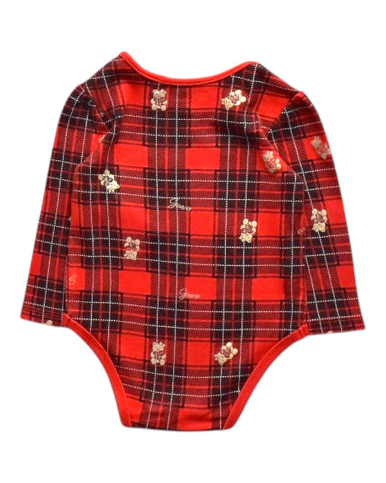A Red Long Sleeve Bodysuits from Guess in size 3-6M for girl. (Back View)