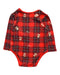A Red Long Sleeve Bodysuits from Guess in size 3-6M for girl. (Back View)