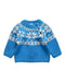A Blue Knit Sweaters from Petit Bateau in size 0-3M for girl. (Front View)