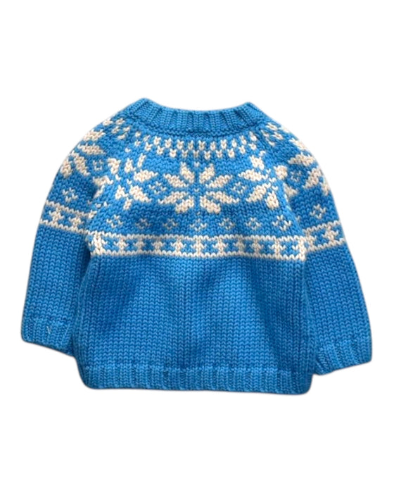 A Blue Knit Sweaters from Petit Bateau in size 0-3M for girl. (Back View)