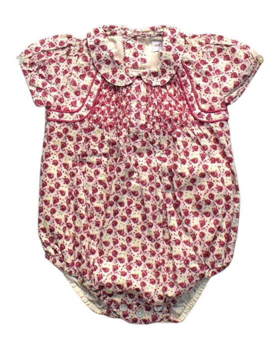 A Multicolour Short Sleeve Rompers from Neck & Neck in size 3-6M for girl. (Front View)