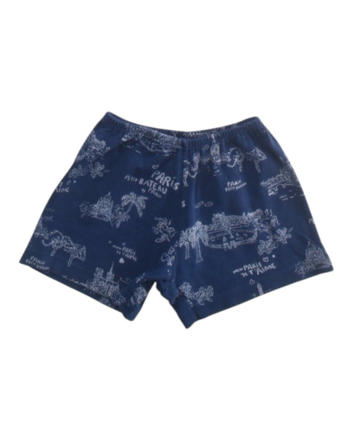 A Navy Shorts from Petit Bateau in size 3T for boy. (Front View)