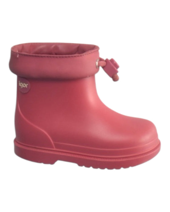 A Red Rain Boots from Igor in size 18-24M for girl. (Front View)