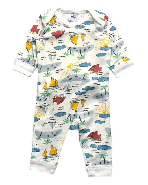 A Multicolour Long Sleeve Rompers from Petit Bateau in size 0-3M for boy. (Front View)