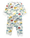 A Multicolour Long Sleeve Rompers from Petit Bateau in size 0-3M for boy. (Front View)