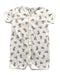 A White Short Sleeve Rompers from Petit Bateau in size 3-6M for boy. (Front View)