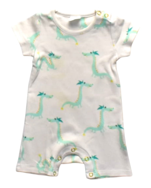 A White Short Sleeve Rompers from Sea Apple in size 0-3M for boy. (Front View)