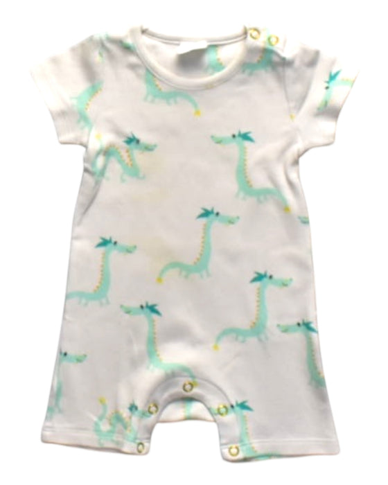 A White Short Sleeve Rompers from Sea Apple in size 0-3M for boy. (Front View)