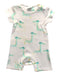 A White Short Sleeve Rompers from Sea Apple in size 0-3M for boy. (Front View)